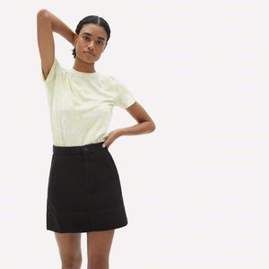 NWT Everlane Black Canvas Stamp Skirt